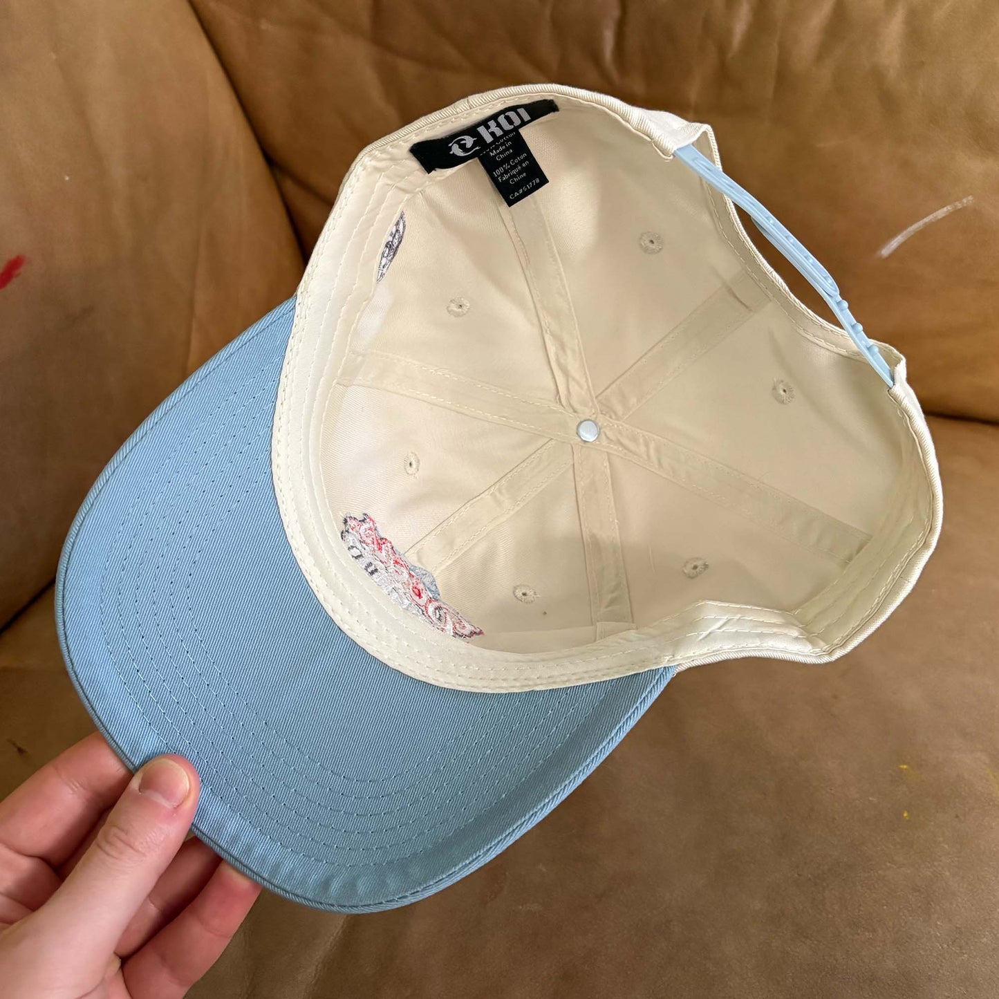 Poors, Right? Hat (Cream/Blue)