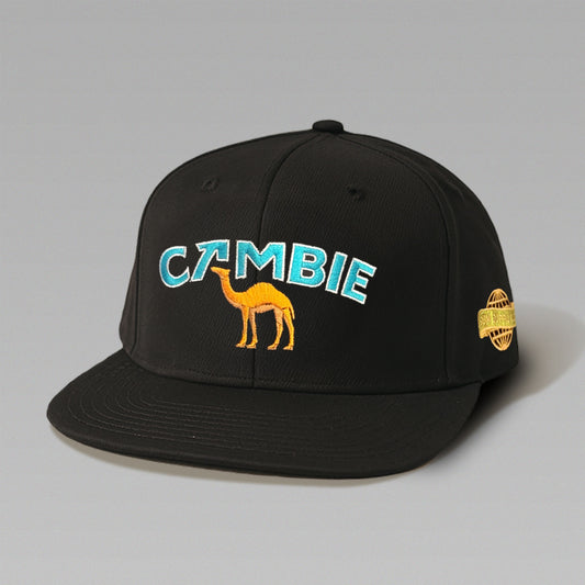 Cambie Camel 5-Panel Snapback (Black)