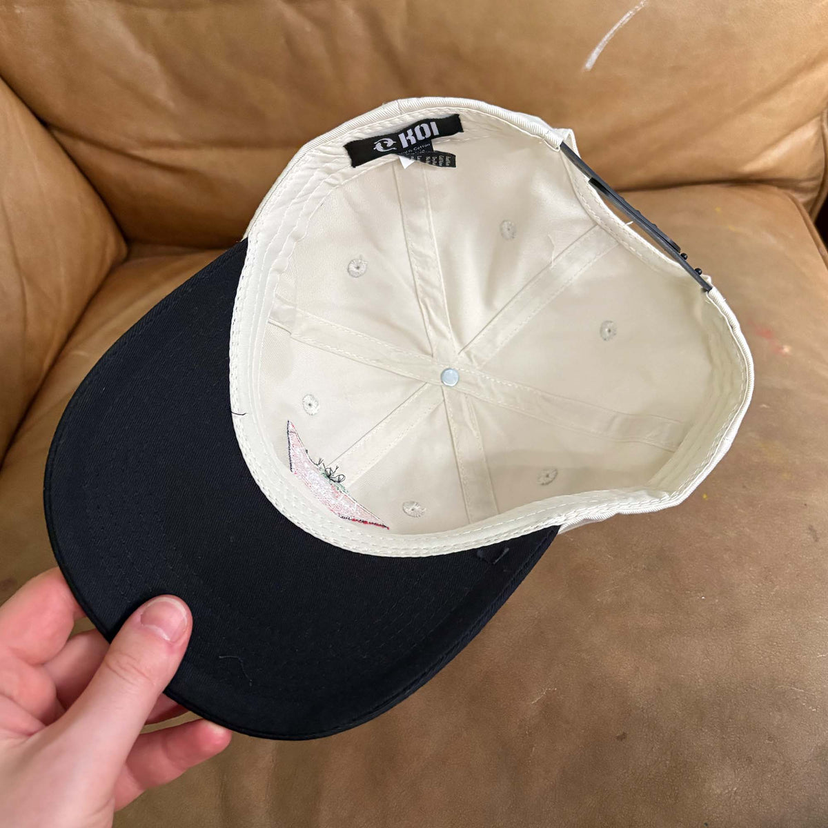 Constantly Tired Dad Hat (Cream/ Black)