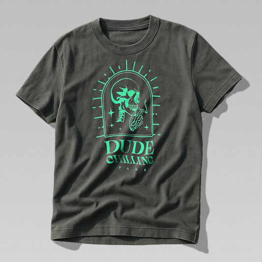 Dude Chilling Skeleton T-Shirt