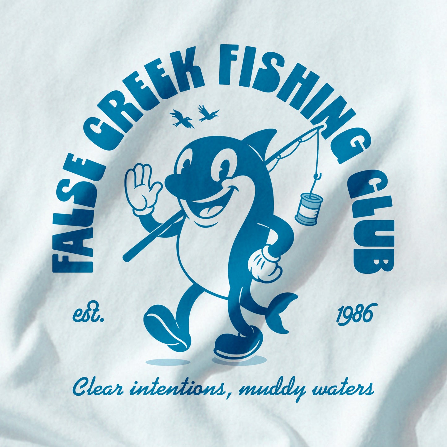False Creek Fishing Club Cartoon T-Shirt