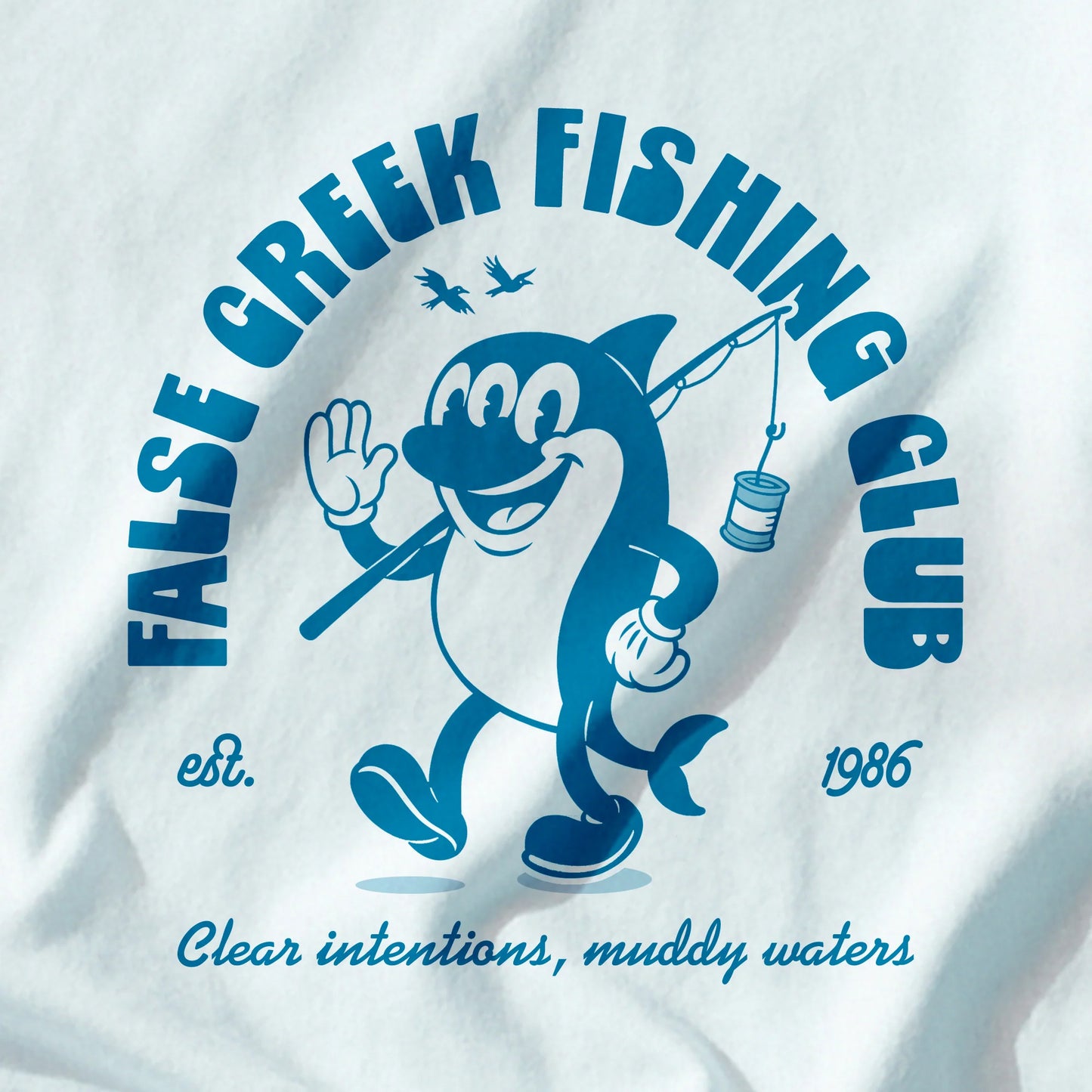 False Creek Fishing Club Cartoon T-Shirt
