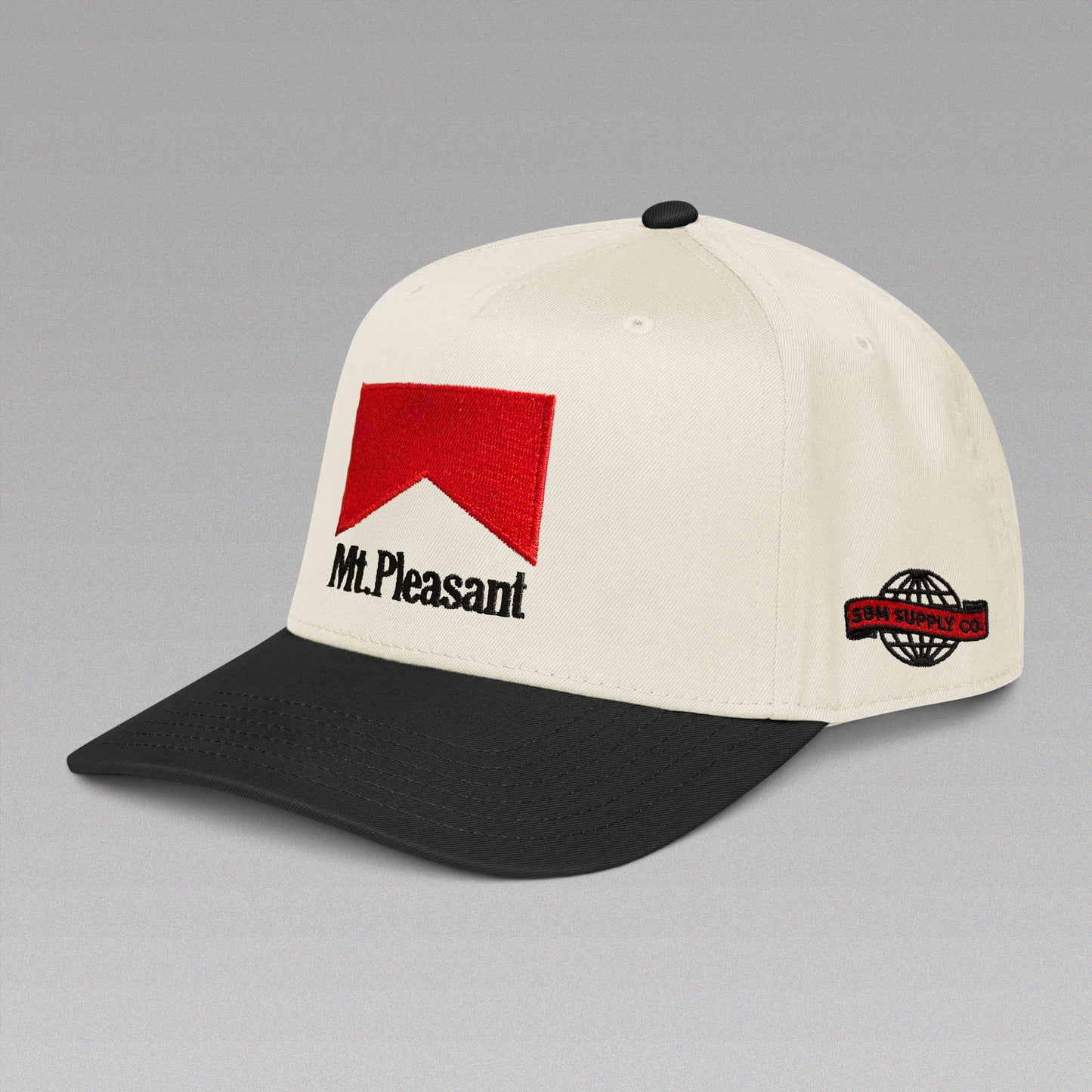 Mt. Pleasant 5-Panel Snapback (Cream/Black)