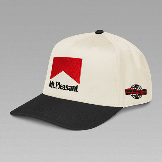 Mt. Pleasant 5-Panel Snapback (Cream/Black)