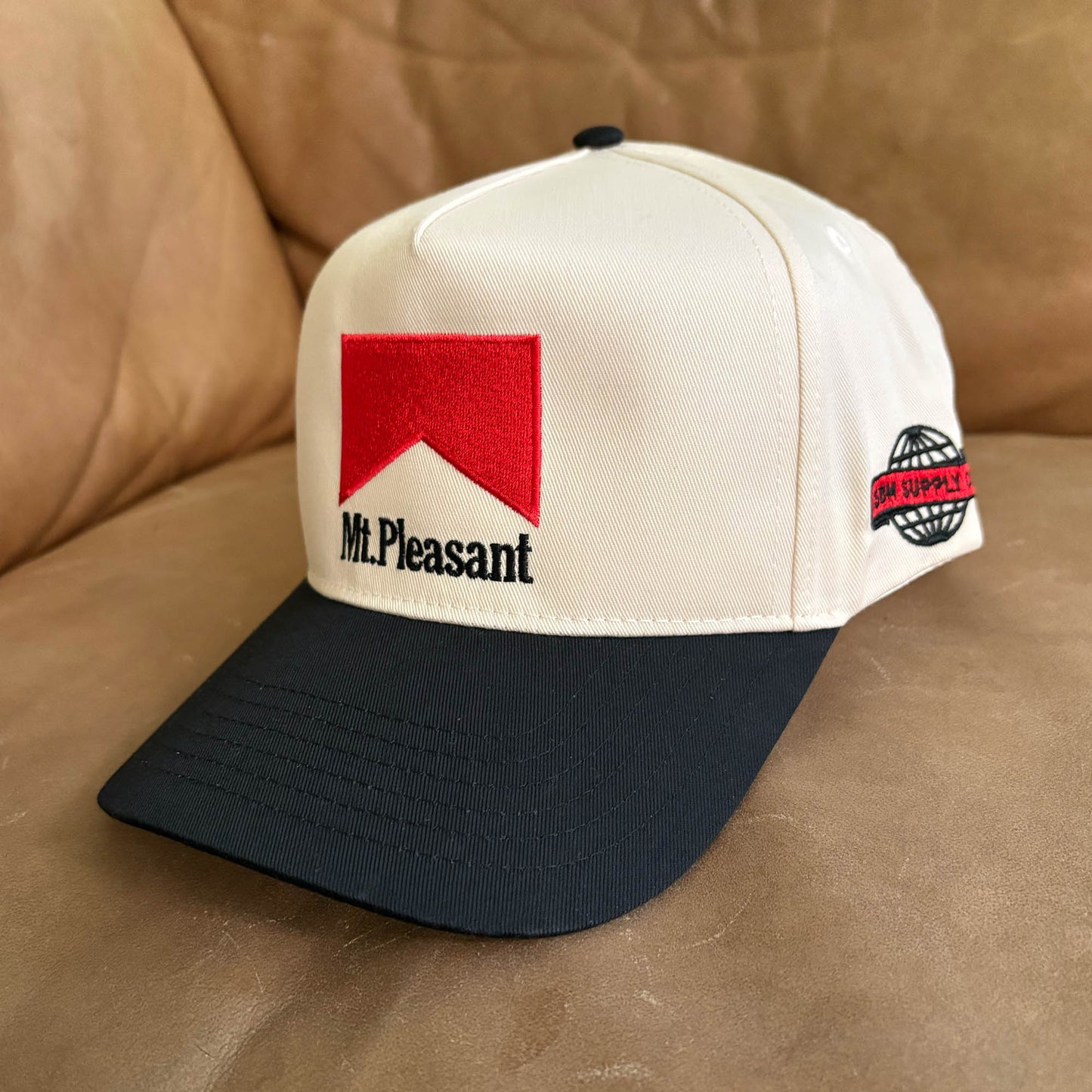 Mt. Pleasant 5-Panel Snapback (Cream/Black)
