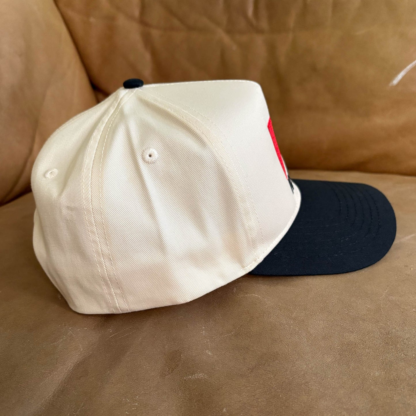 Mt. Pleasant 5-Panel Snapback (Cream/Black)