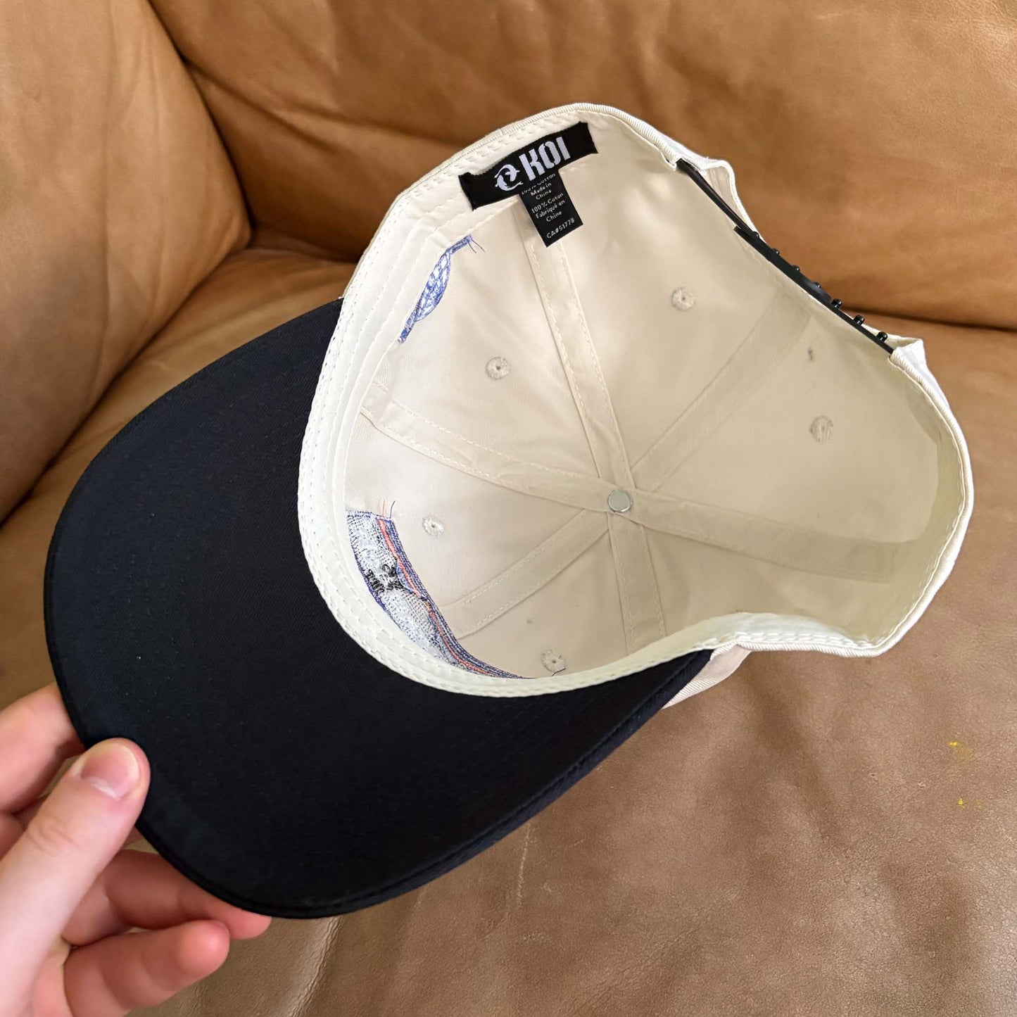 Panic Attack Dad Hat (Cream/ Black)