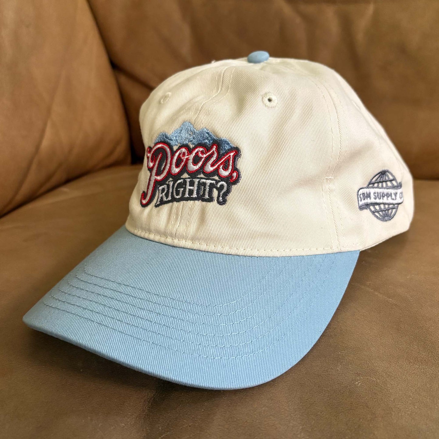 Poors, Right? Hat (Cream/Blue)