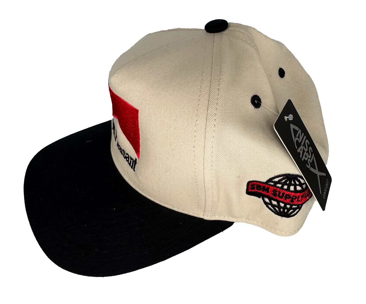 Mt. Pleasant 5-Panel Snapback (Cream/Black)