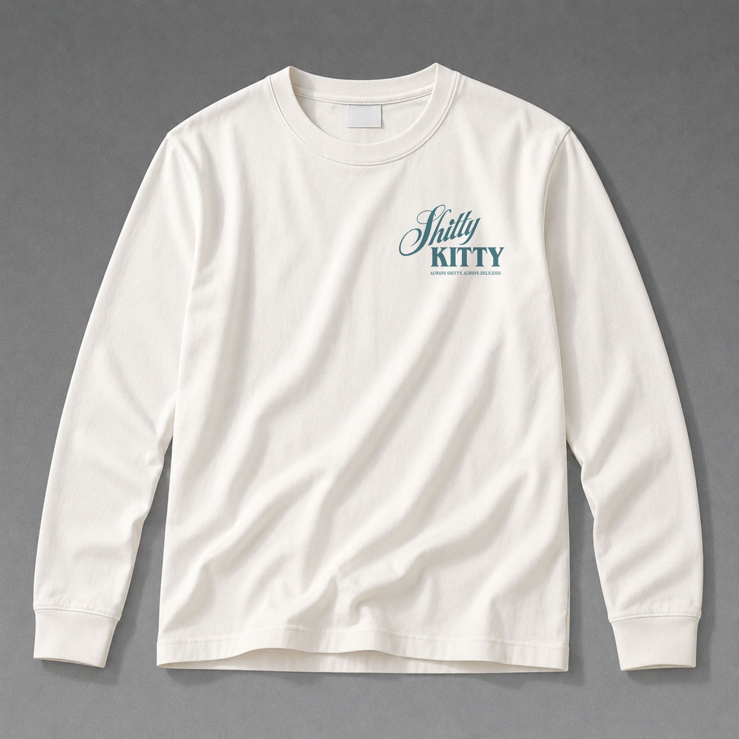 Shitty Kitty Pinup Girl Long Sleeve T-Shirt