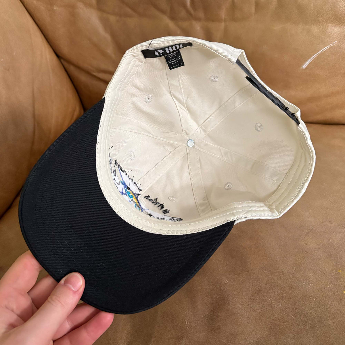 Trout Lake Animal Dad Hat (Cream/ Black)