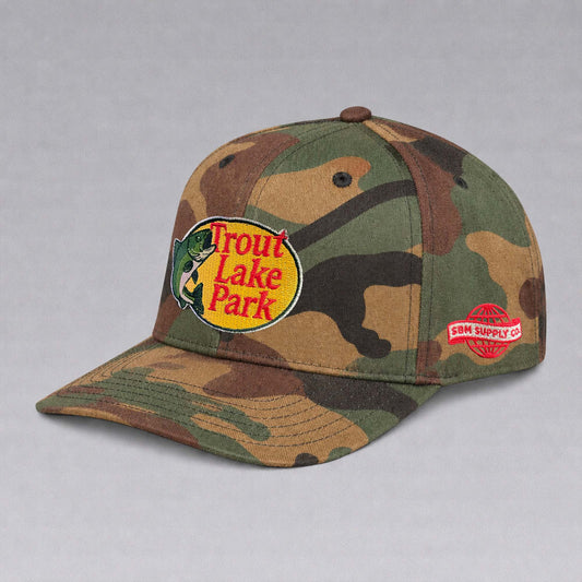 Trout Lake Pro Shop 5-Panel Snapback (Camo)