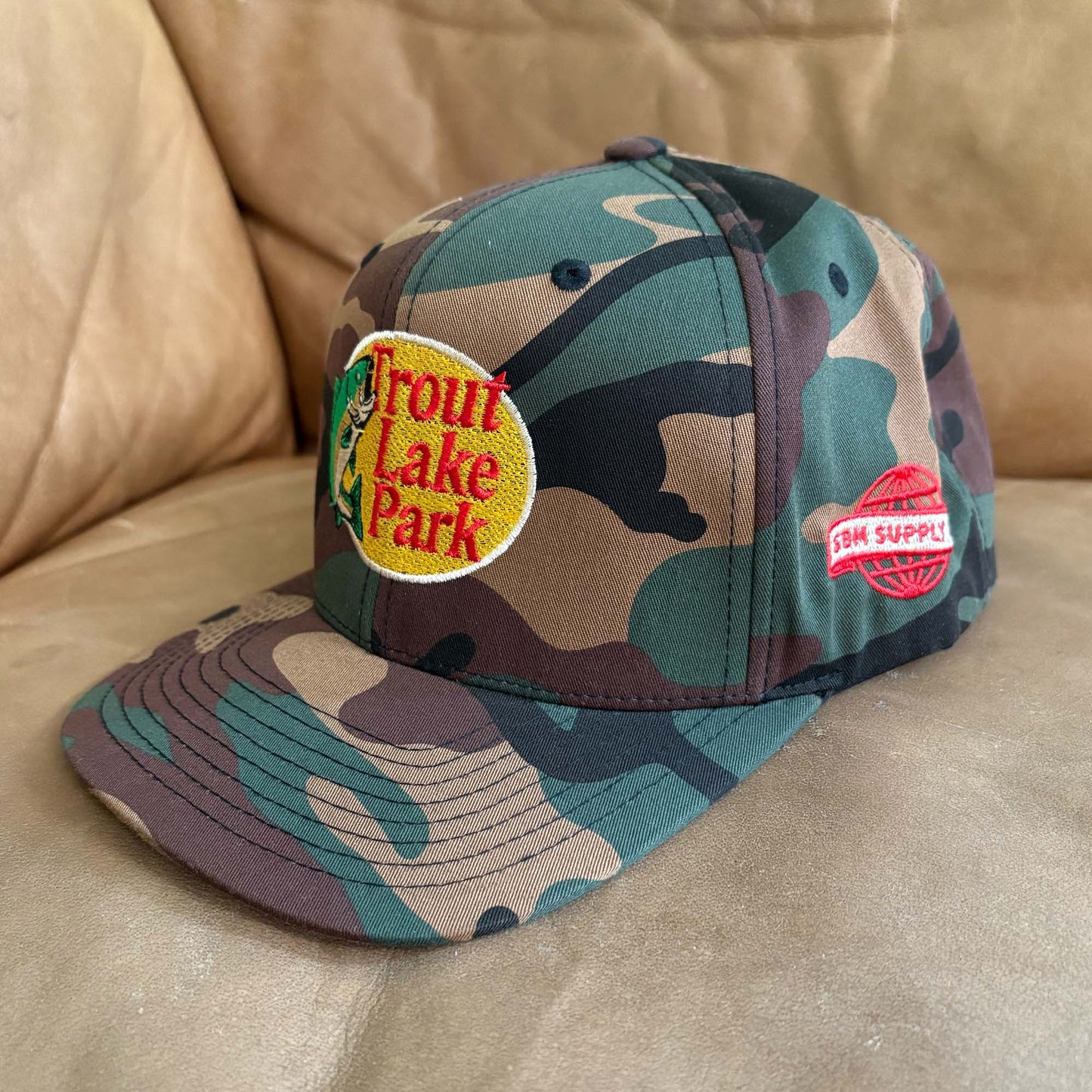 Trout Lake Pro Shop 5-Panel Snapback (Camo)