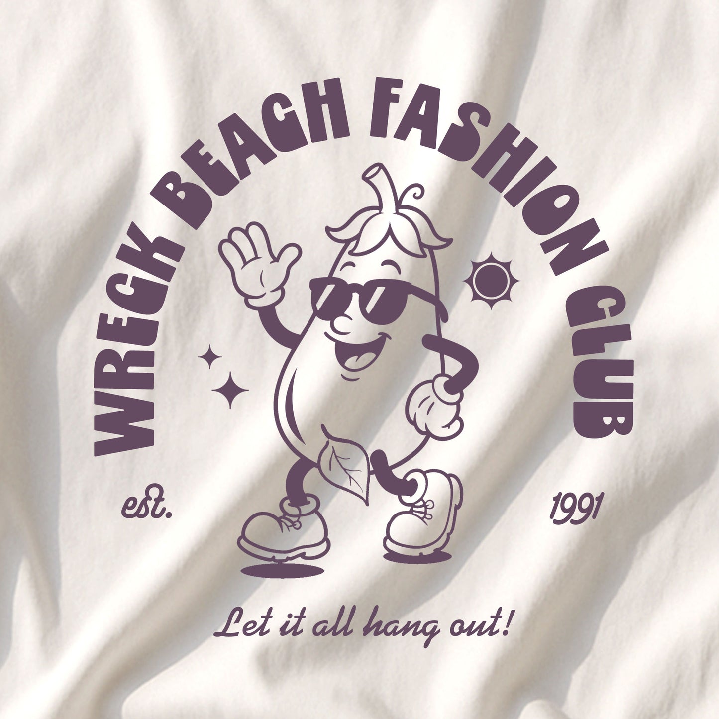 Wreck Beach Fashion Club Cartoon T-Shirt