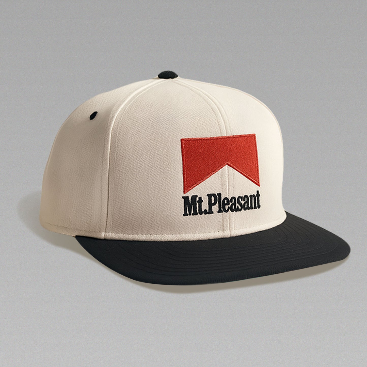 Mt. Pleasant 5-Panel Snapback (Cream/Black)